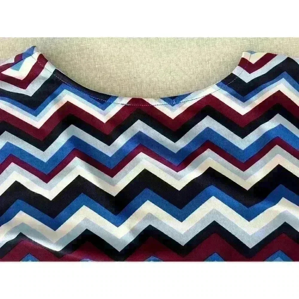 Leota Sz S Petite Perfect Wrap Dress Knit Navy Print 3/4 Slv Work Comfy Casual - Picture 12 of 16